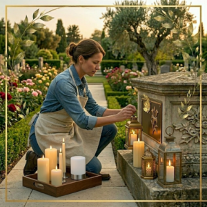Bougie-Lanterne LED - A fleur de mémoire